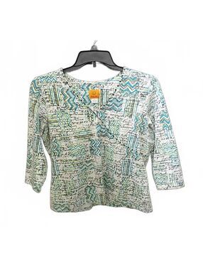 Ruby Rd. Women's Printed Cotton Spandex Top Size XL